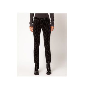 FREE PEOPLE SKINNY BLACK VELVET SKINNY JEANS SZ 25